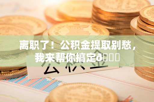 台江离职了！公积金提取别愁，我来帮你搞定😎